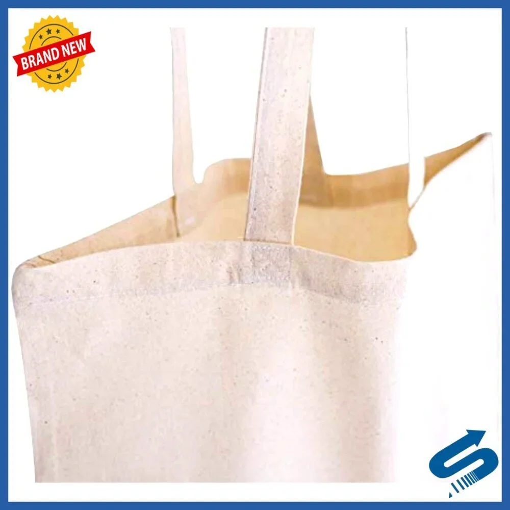 Natural Cotton Canvas Tote Bags Set of 25 Bulk Craft Supply Eco Friendly
